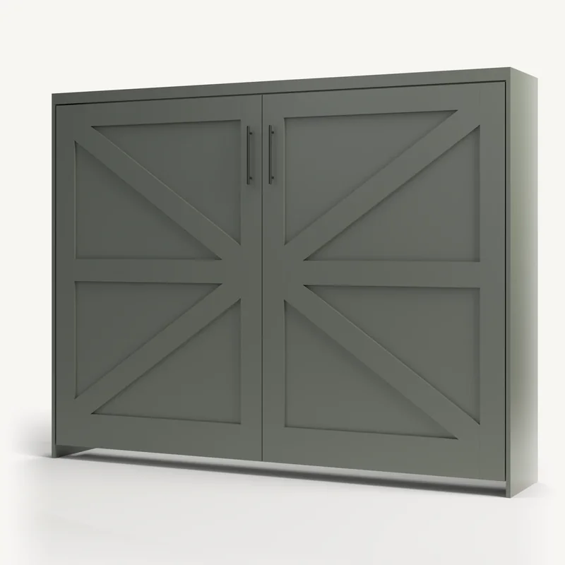 Horizontal Barn Door in Pewter Green