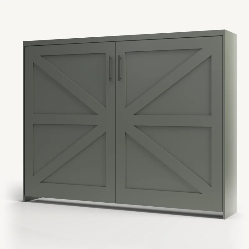 Horizontal Barn Door in Pewter Green
