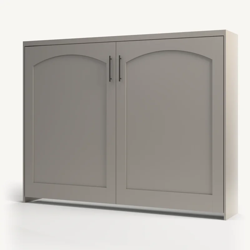 Horizontal Shaker Arch Murphy bed in Dovetail