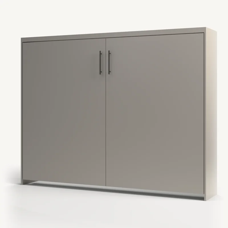 Horizontal Slab Murphy bed in Dovetail