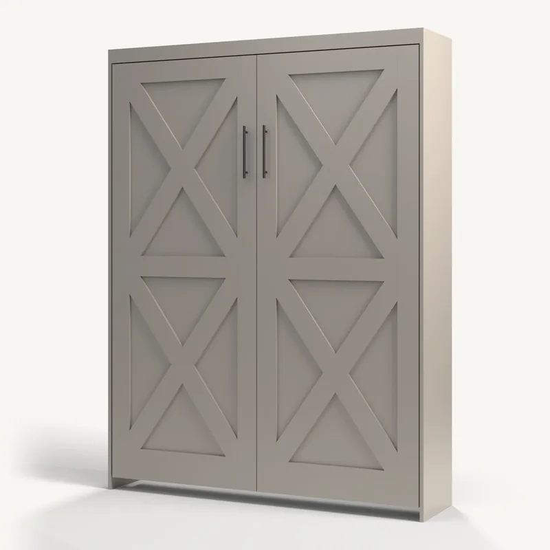 Vertical Barn Door X Murphy bed in Dovetail