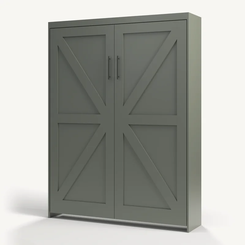 Vertical Barn Door in Pewter Green