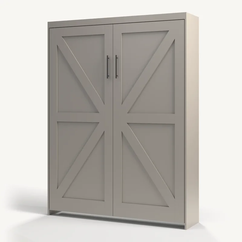 Vertical Barn Door Murphy bed in Dovetail