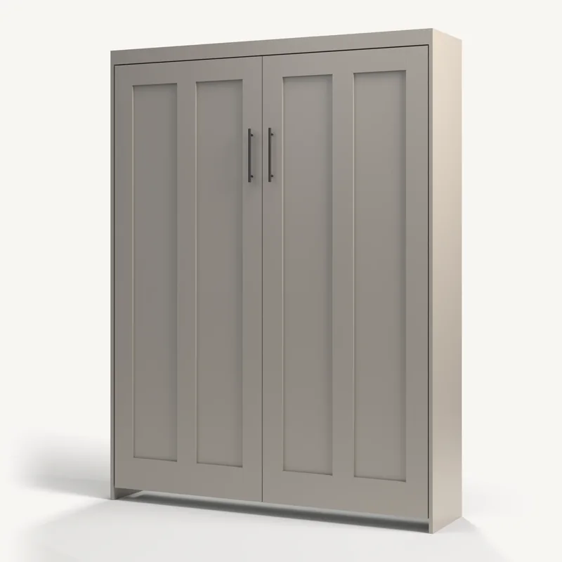 Vertical Double Shaker Murphy bed in Dovetail