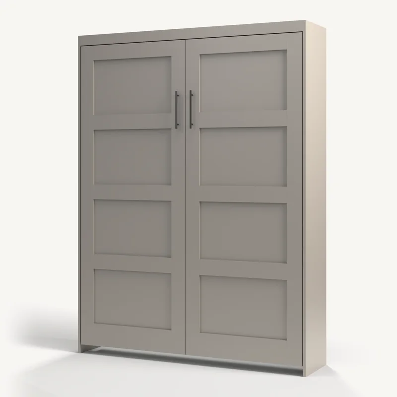 Vertical Four Panel Murphy bed in Dovetail