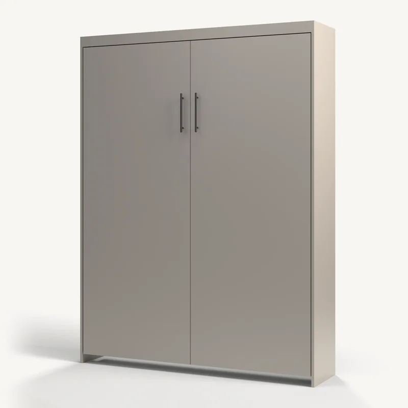 Vertical Slab Murphy bed in Dovetail
