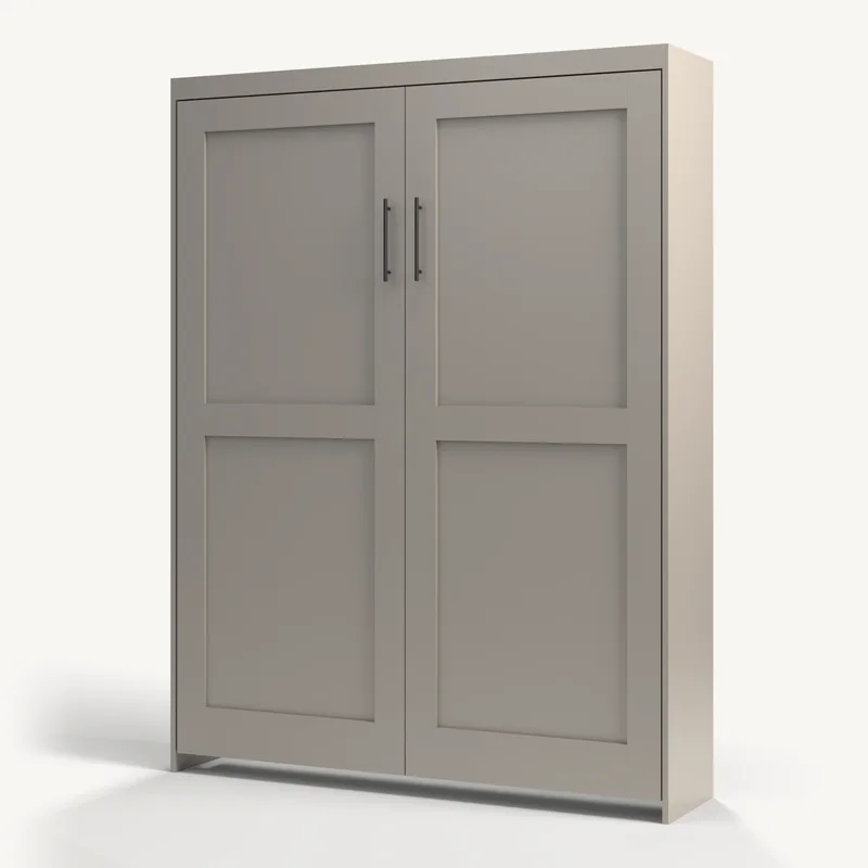 Vertical Two Panel Murphy bed in Dovetail