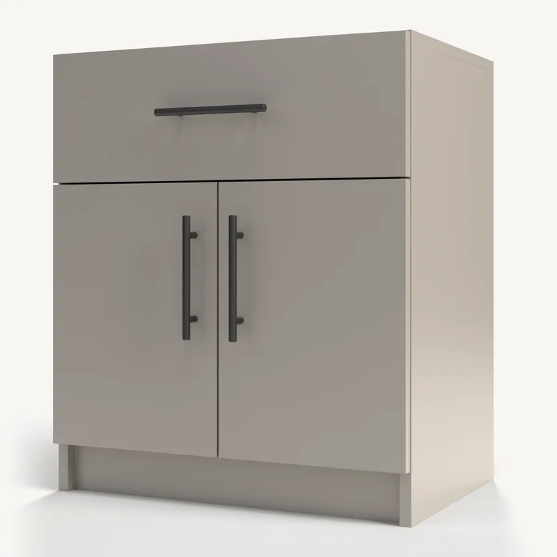Horizontal Doors with a Drawer Over side cabinet in Dovetail