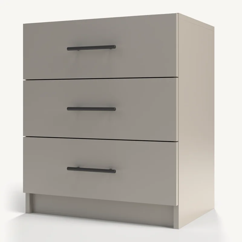 Horizontal Three Drawers side cabinet in Dovetail