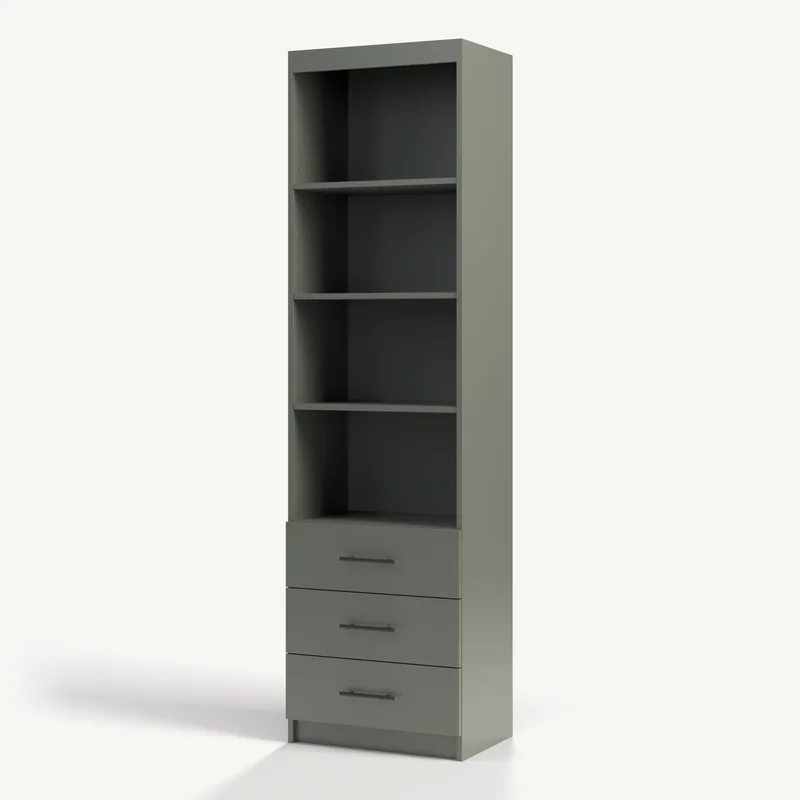 Vertical Three Drawers in Pewter Green